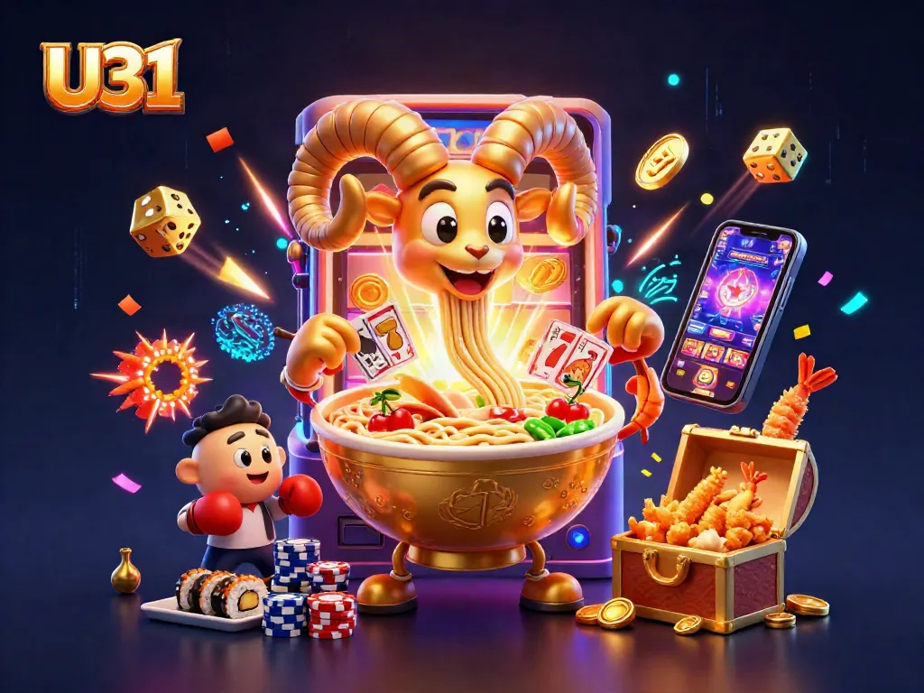 Experience U31's vibrant gaming scene with dynamic characters and action-packed casino elements.