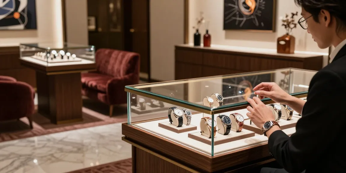 Explore premium replica watches in an elegant boutique setting.
