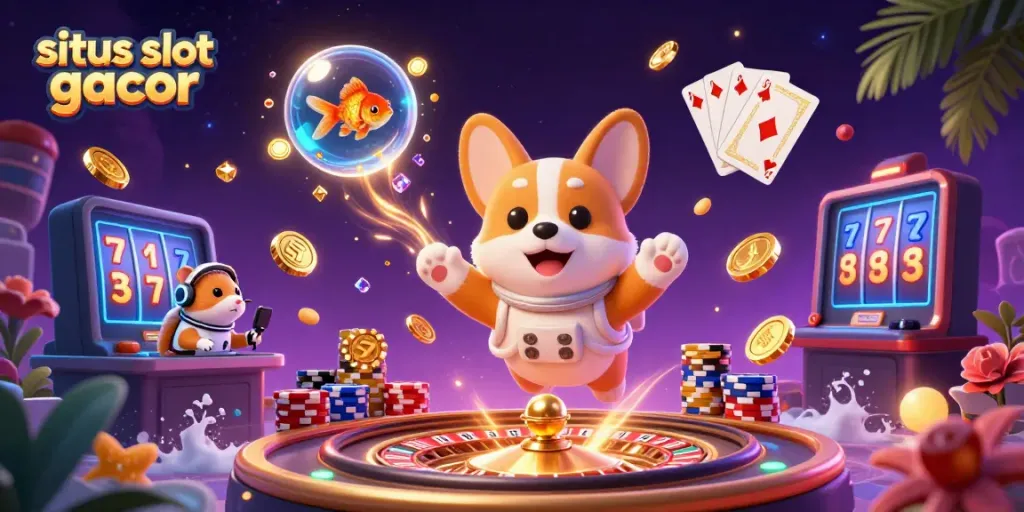 Gali kemenangan besar di situs slot gacor dengan ilustrasi kasino luar angkasa.