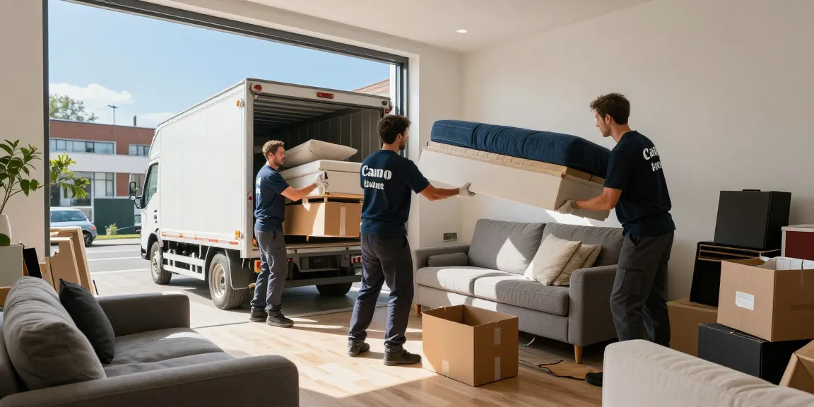 Efficient team during Wohnungsentrümpelung Berlin, sorting furniture for waste removal.