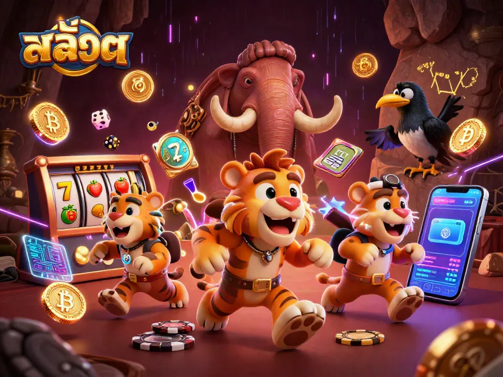 เล่นเกมสล็อต สล็อตด้วยภาพการ์ตูน 3D จากคาสิโนยุคก่อนประวัติศาสตร์