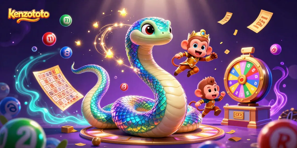 Kenzototo enhances your lottery experience with a vivid scene of magical creatures and dynamic game elements.