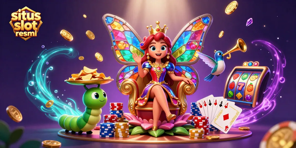 Spin and win with the situs slot resmi, showcasing vibrant slot machine reels and exciting symbols for players.