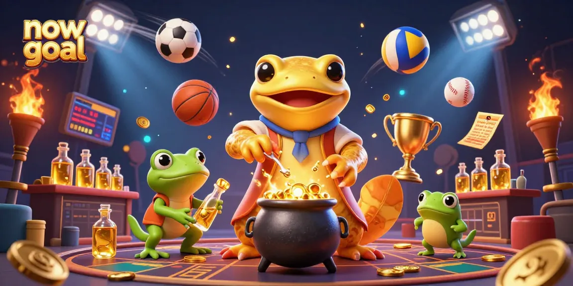 Experience real-time sports action with now goal, showcasing dynamic scenes of betting excitement and golden treasure.