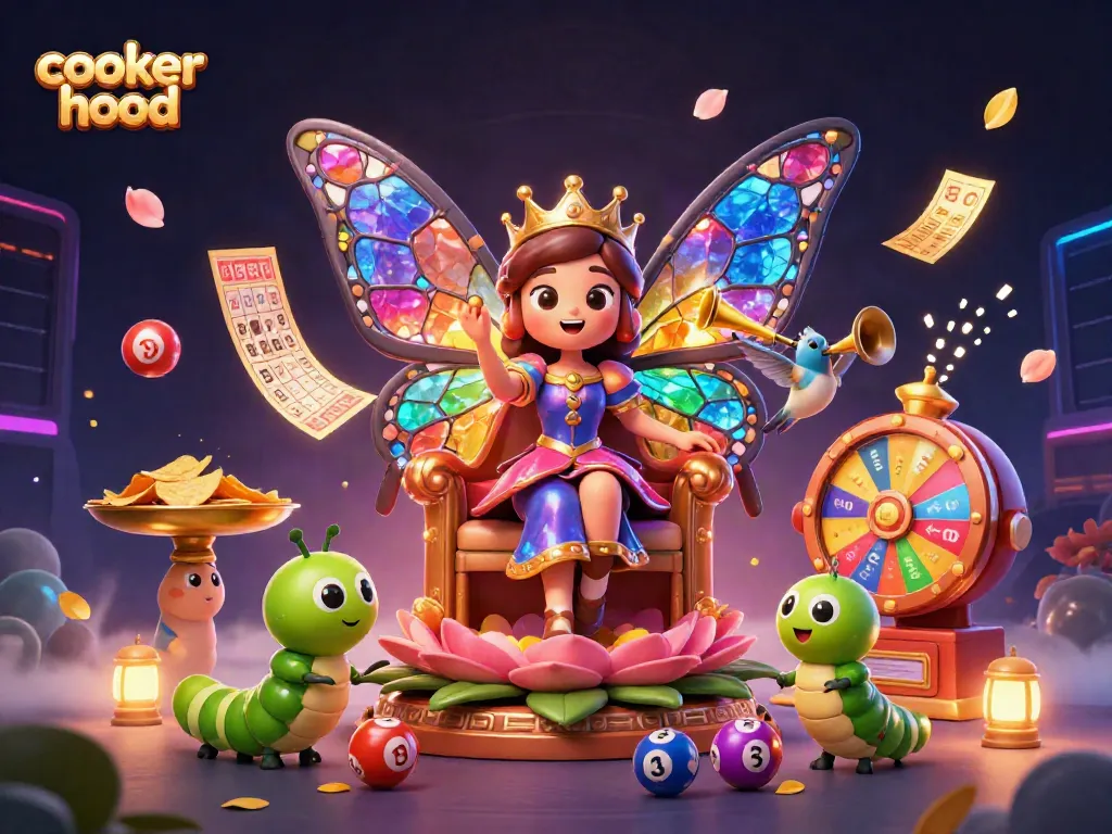 Engage with cooker hood action as a butterfly queen presides over dynamic gambling elements.