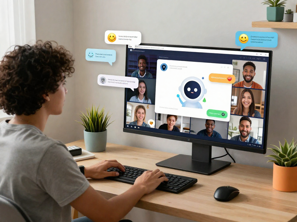 Engaging free AI sex chat scene with diverse participants interacting on digital platform