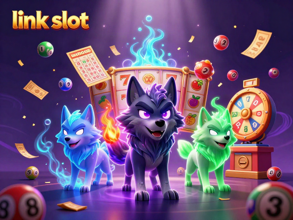 Engage with the link slot gameplay featuring a dynamic wolf packLeader and colorful gambling elements.