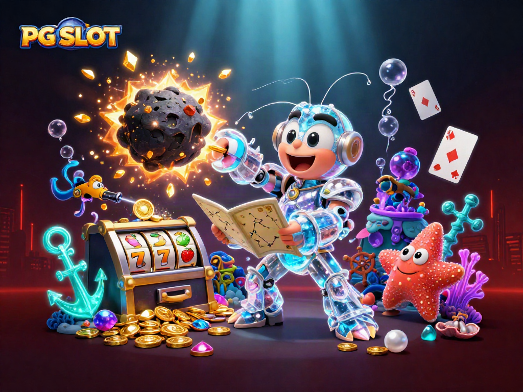 Engage in the thrilling world of PG SLOT with vibrant gems, a galactic samurai, and exciting slot elements.