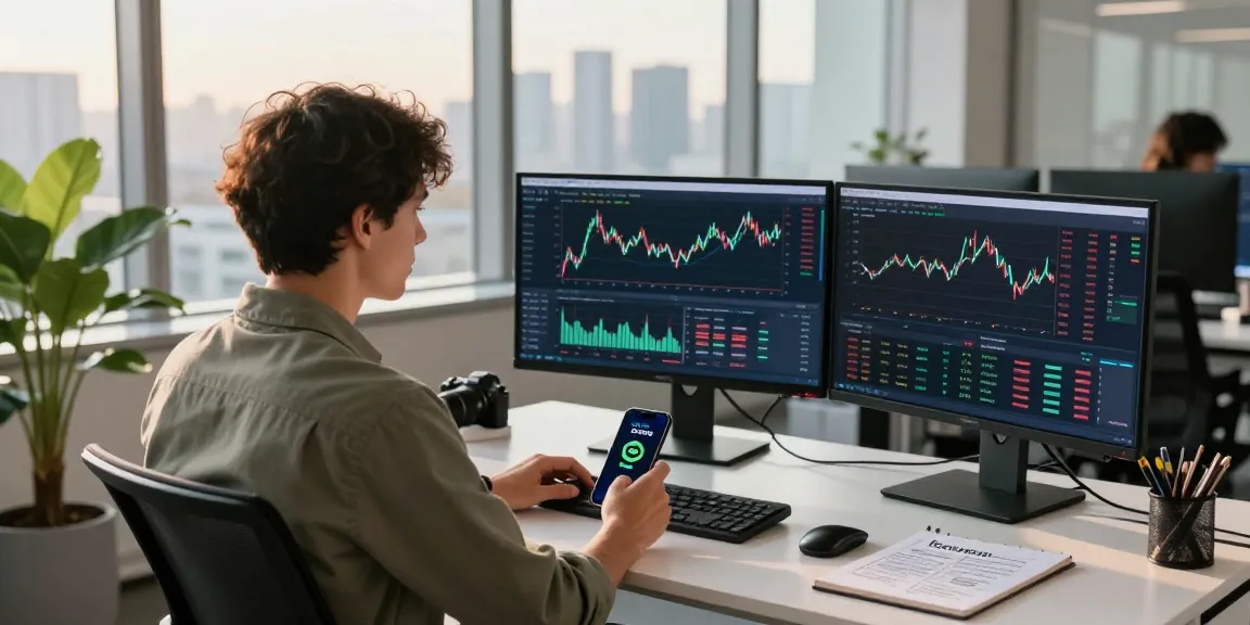 Focused professional analyzing crypto recovery strategies to recover lost crypto efficiently in a modern office space.