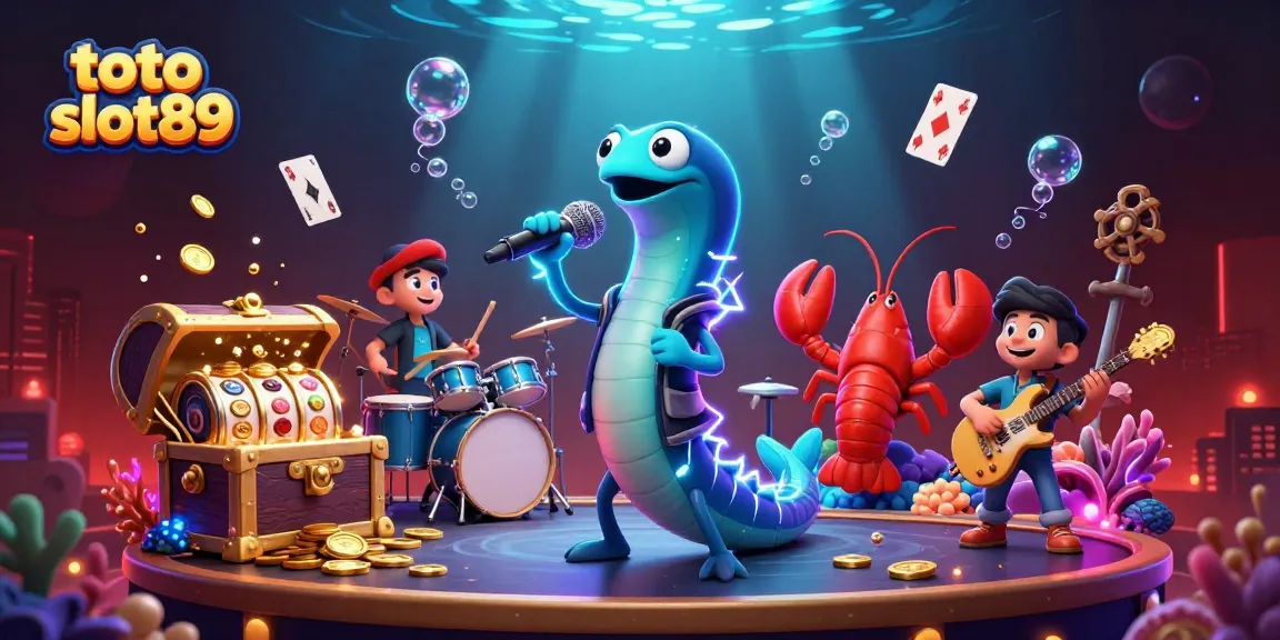 Experience thrilling gameplay with toto slot89 in an underwater casino scene bursting with action.