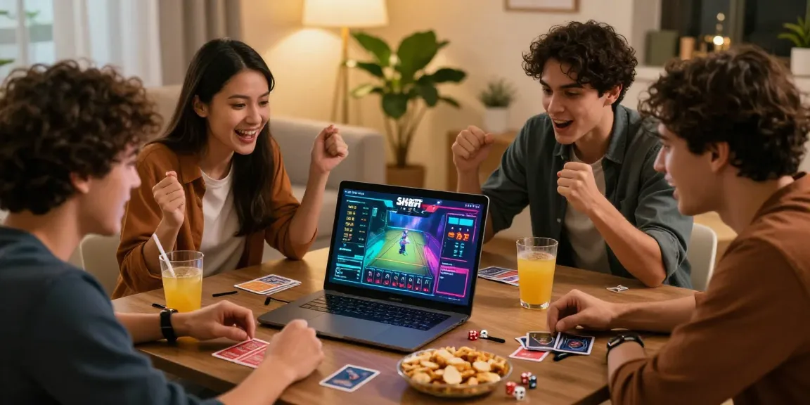 Friends enjoying online betting on https://shbet.cruises/ with a lively atmosphere and gaming excitement.