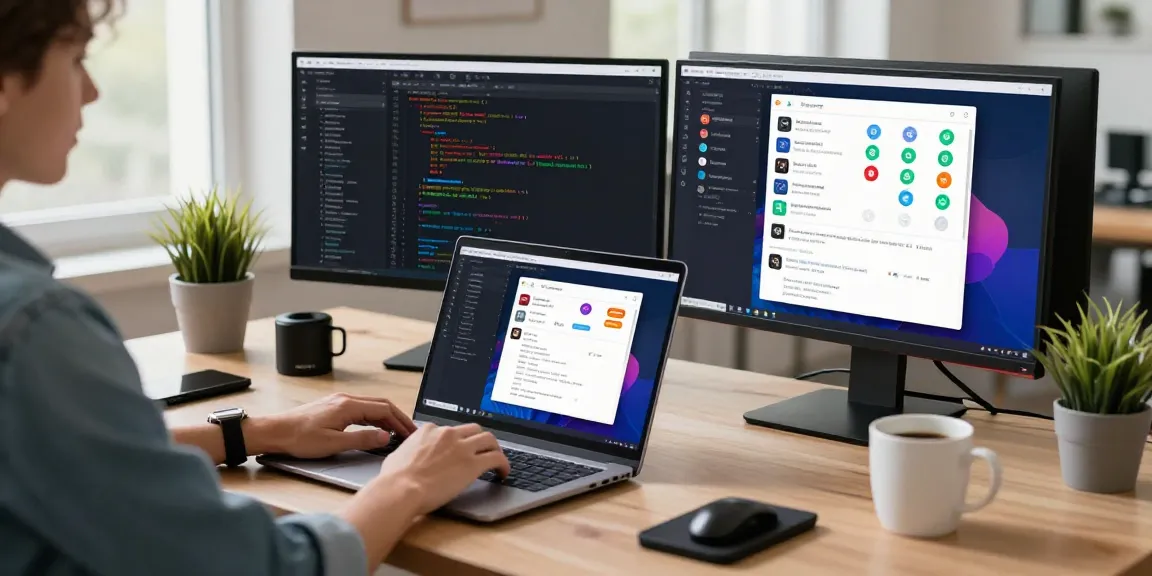 Exploring telegram chinese alternative app in a modern digital workspace with multiple screens and communication tools.