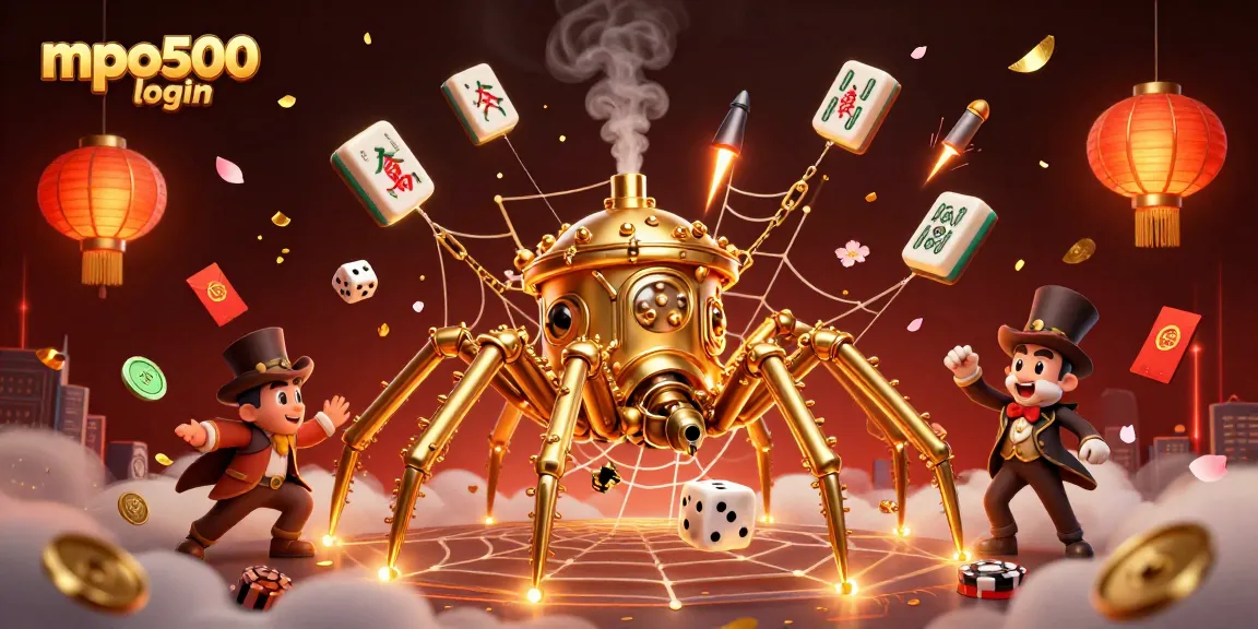 Engage in thrilling games with the mpo500 login at our vibrant casino scene featuring steampunk elements.