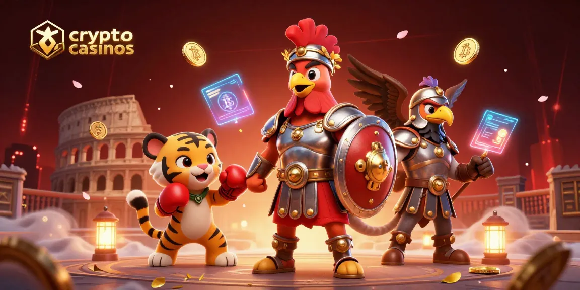 Engagez-vous avec des crypto casinos animés dans un festival visuel aux couleurs éclatantes.