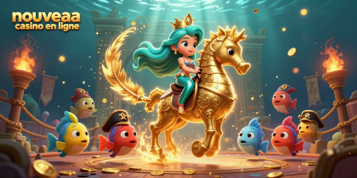 Engage with the nouveau casino en ligne featuring a mermaid and seahorse in action-packed dynamics.
