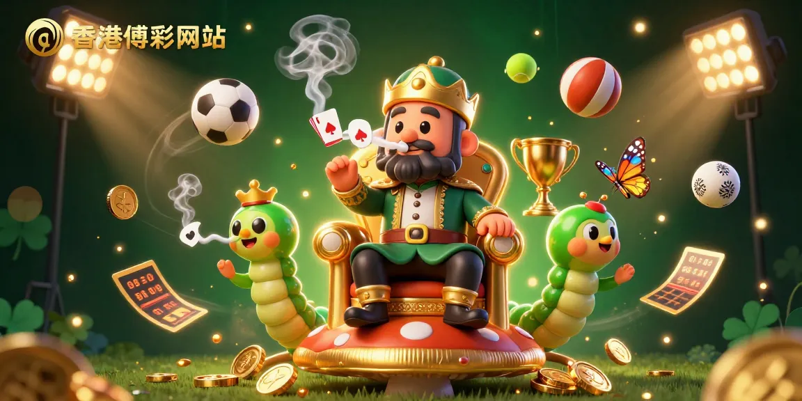 在香港博彩網站上體驗賭博的熱情，三維動畫中的角色呈現煙圈及金幣，展示賭場樂趣。