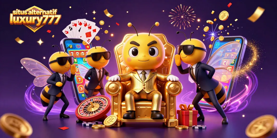 Experience the excitement with situs alternatif luxury777's vibrant gambling scene featuring animated casino elements.