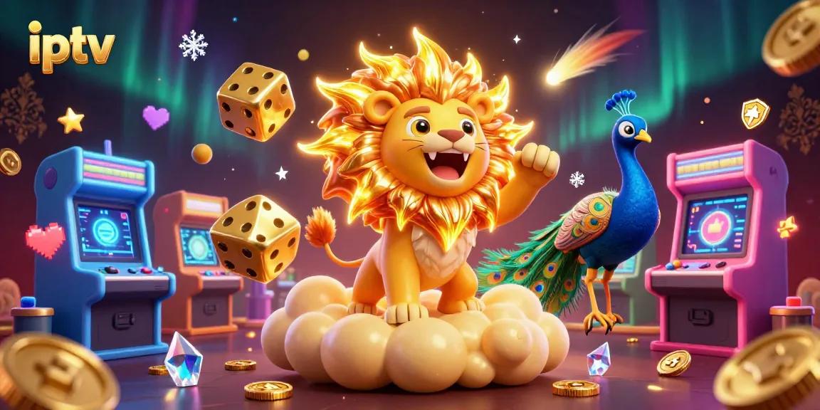 Experience top-tier iptv streaming with vibrant visuals and gaming excitement in this 3D illustration.