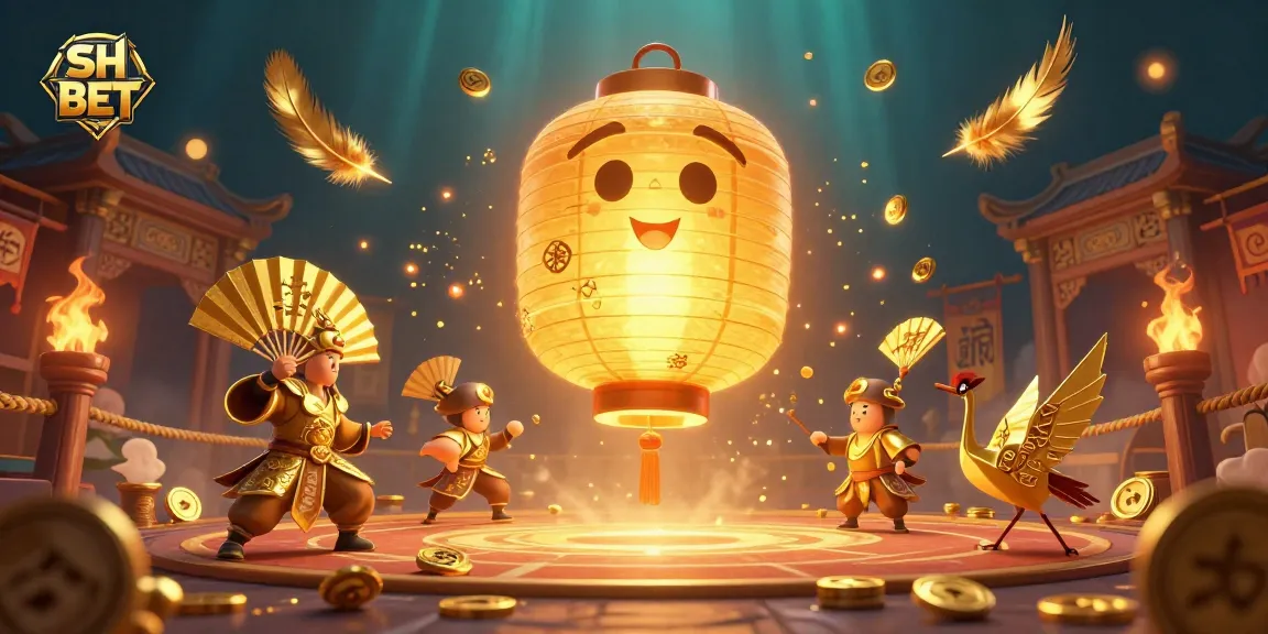 Experience SH BET's vibrant casino world with golden lantern spirits and dynamic gaming elements.