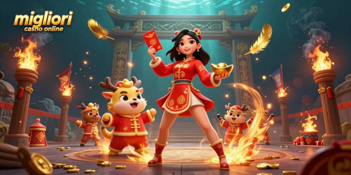 Scena coinvolgente con personaggi belli ed elementi festivi che rappresentano i migliori casino online.