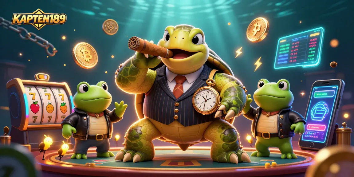 KAPTEN189 menawarkan pengalaman slot online gacor terbaik dengan karakter unik di latar belakang kasino digital.