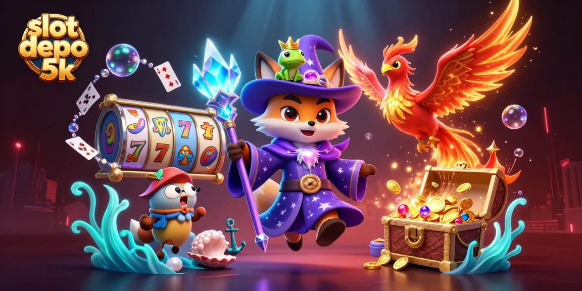 Experience the thrilling slot depo 5k action with explosive gold coins and vibrant gaming elements in this 3D illustration.