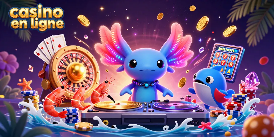Jouez au casino en ligne avec des personnages colorés et des éléments de jeux animés.