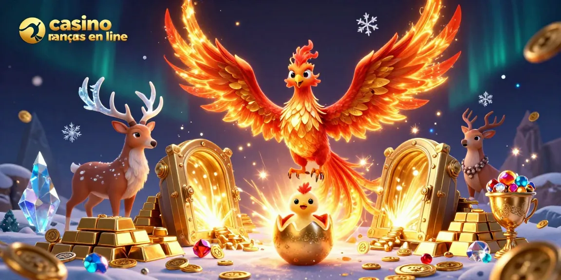 Jouer sur le casino français en ligne : illustration captivante avec des éléments de jeu et une ambiance festive.