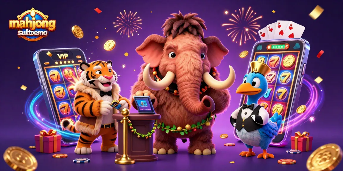 Engage with mahjongslotdemo for a dynamic casino experience with a cartoon-themed bouncer and VIP guests.