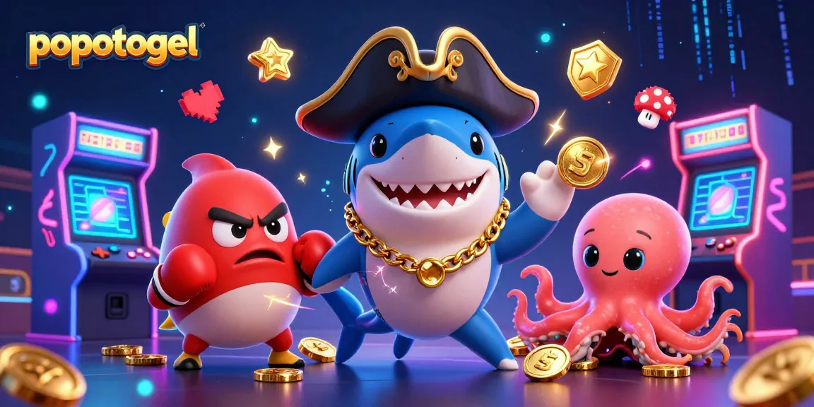 Play exciting online slots with popotogel, featuring vibrant characters and dynamic gaming elements.