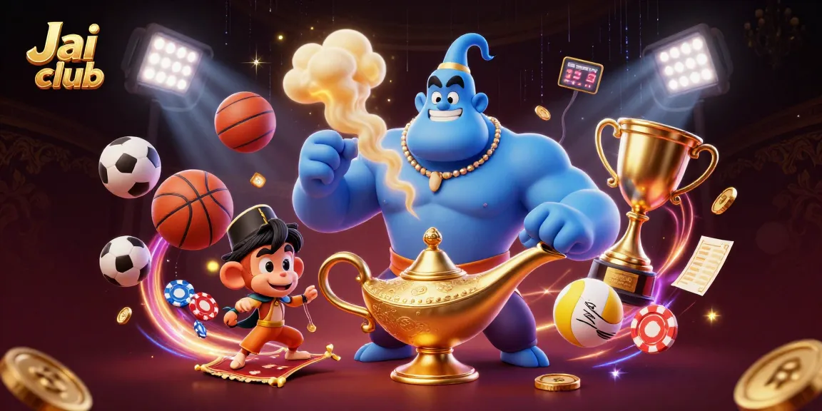 Experience thrilling gameplay at Jai club with a vibrant casino scene featuring unique characters and elements