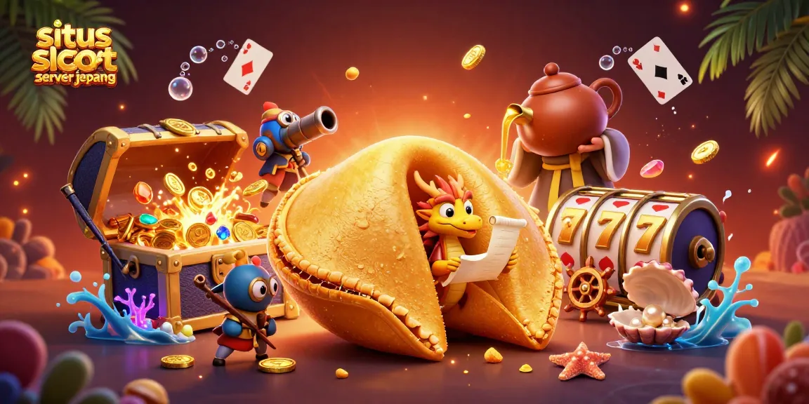 Experience winning with situs slot server jepang featuring vibrant casino elements and cheerful characters.